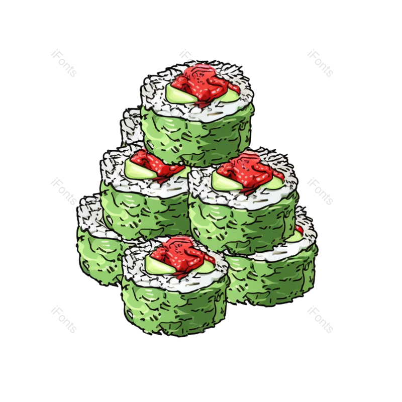 元素图片,寿司元素,三文鱼寿司PNG,食品免抠素材